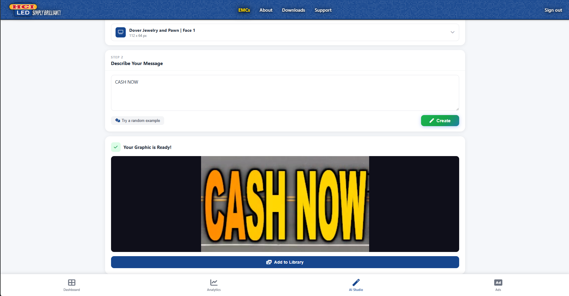 HCILEDs Simply Brilliant - hcileds ai studio2 - Cloud LED Sign Management Platform